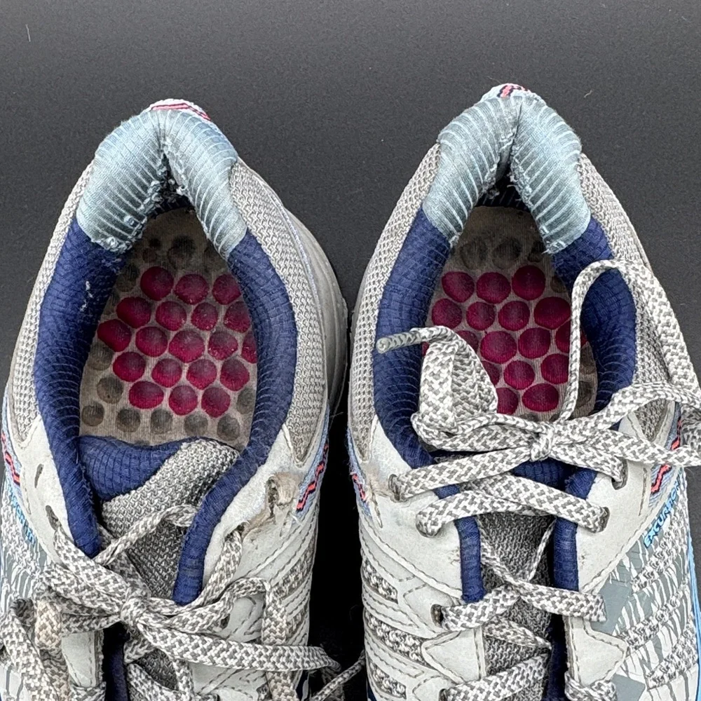 Saucony Women's Light Gray and Blue Trail Grid Excursion TR12 Casual Trainers